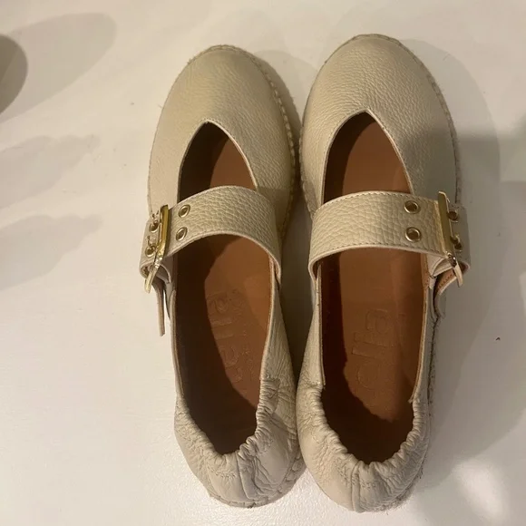Jutelia Leather Mary Jane Espadrilles NWOT - Picture 1 of 9